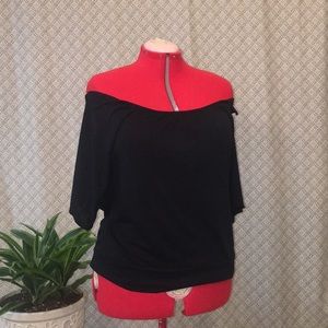 Black off the shoulder top